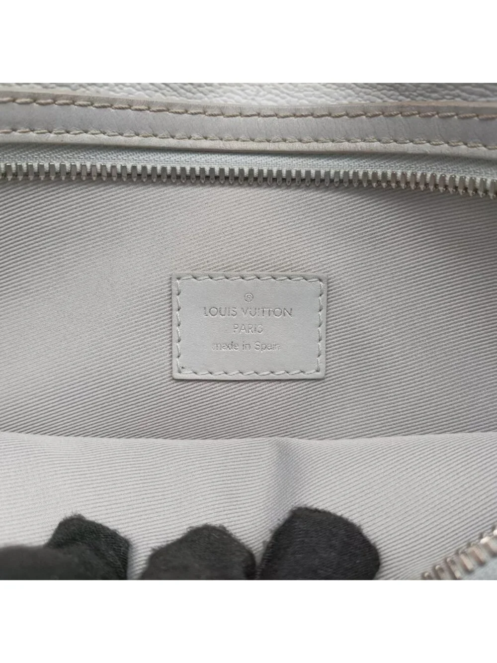 Louis Vuitton Flat Messenger Blanc Orange White Monogram Canvas Ochre Denim